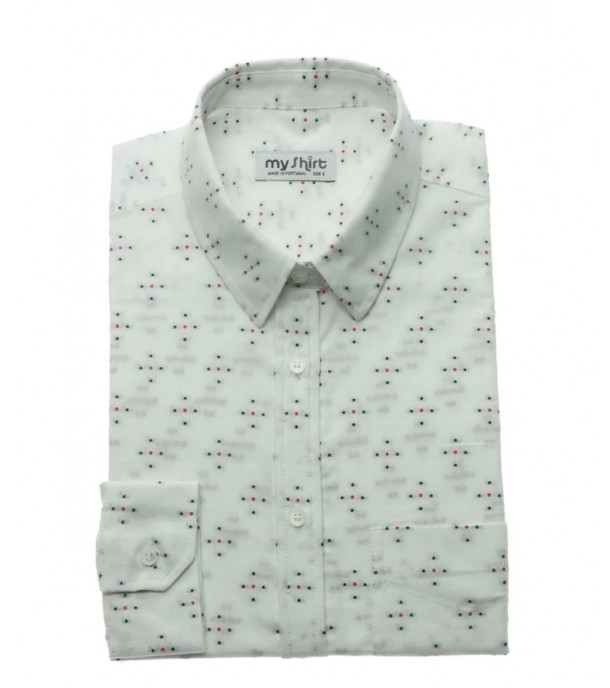 Long Dotted Cotton Shirt