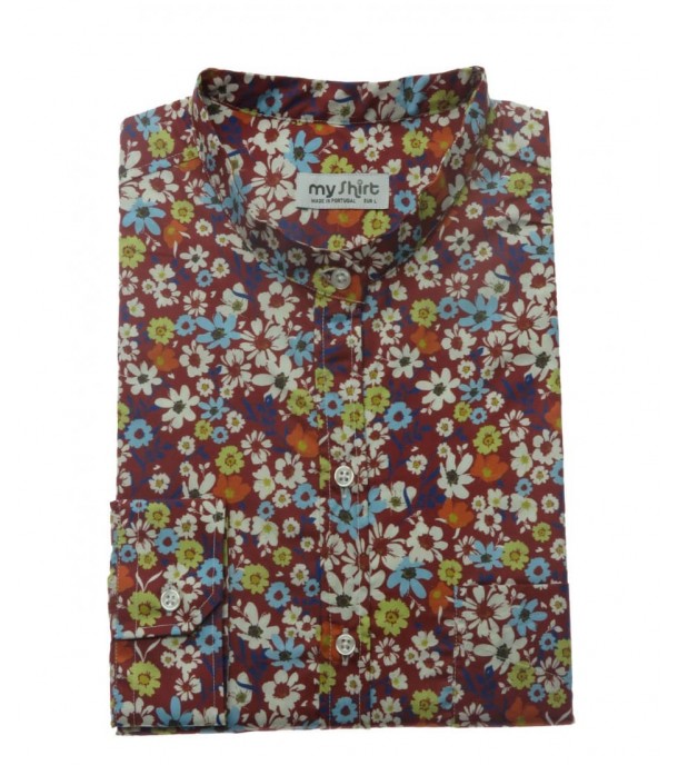 Camisa de Algodão às Flores