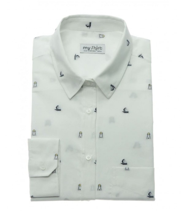 Long Lighthouse Cotton Shirt