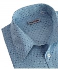 Blue Shirt with Micro Dots